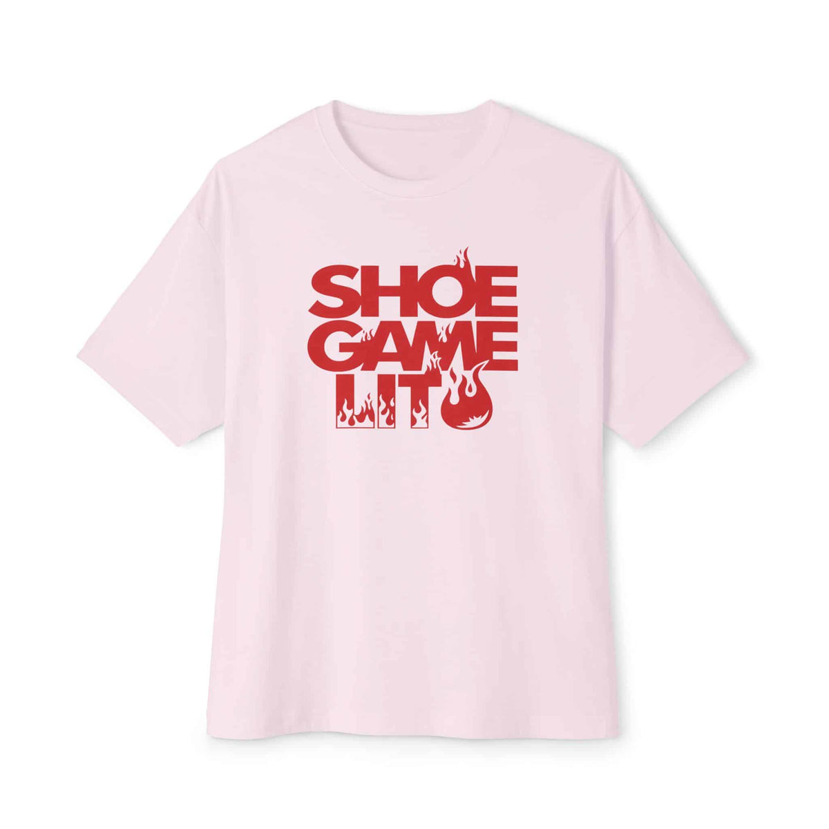Graphic Print Unisex Oversized Boxy Tee - POD0040 - Soft Pink, 3XL image