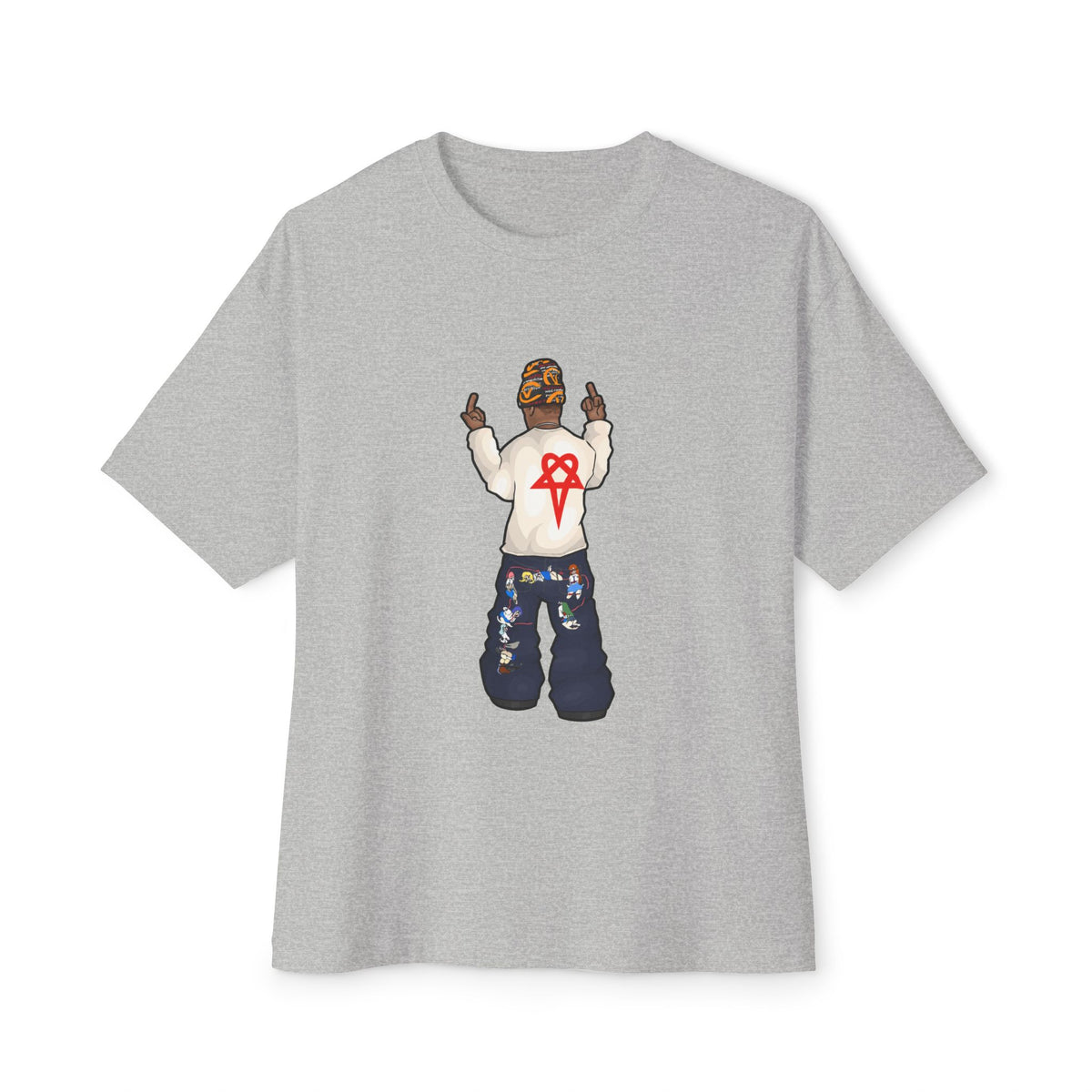 Rebel Attitude Unisex Oversized Boxy Tee - Athletic Heather, M image