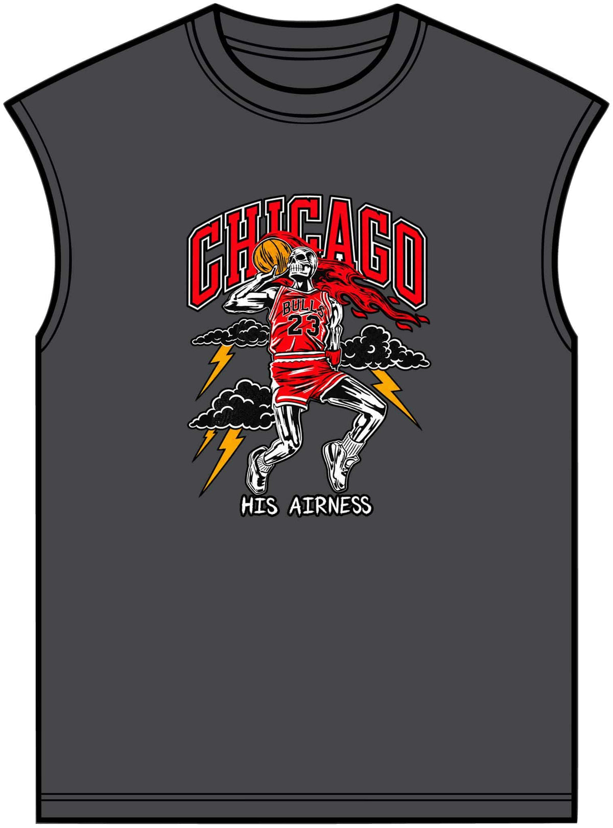 Graphic Print Unisex Garment-Dyed Muscle Tee – POD0038 image