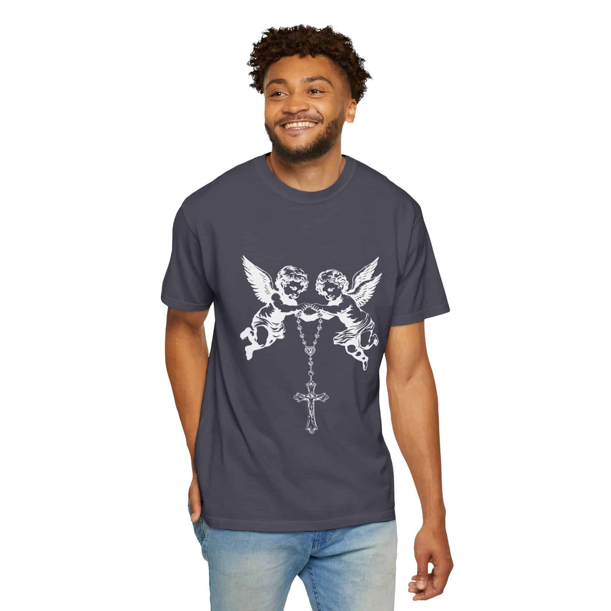 Heavenly Guardians Unisex Garment-Dyed T-shirt image 96
