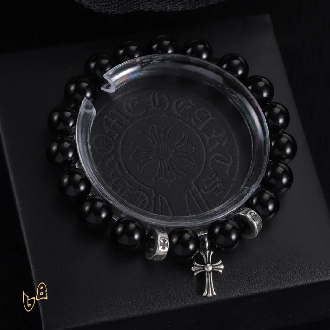 CH Beaded Cross Flower Bracelet - CH0074 image 0