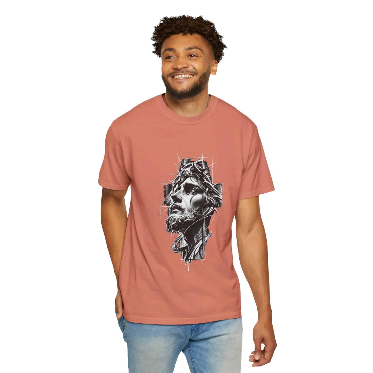 Crown of Faith 2 Unisex Garment-Dyed T-shirt image 114