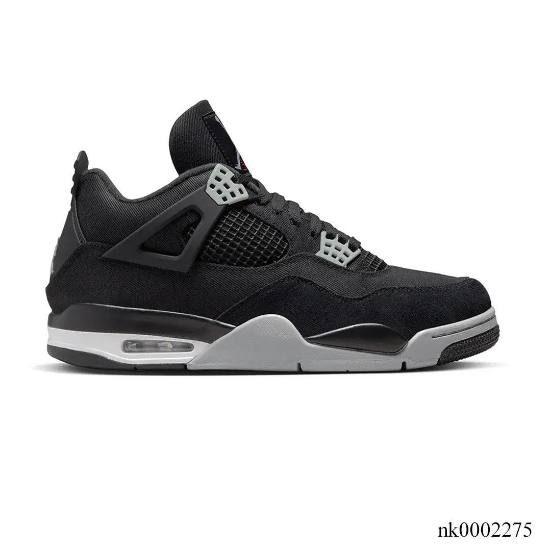 AJ 4 Retro Black Canvas Shoes Sneakers - nk0002275 image 2