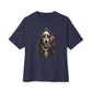 Halloween Ghostface Unisex Oversized Boxy Tee - Navy, XS image