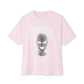 Gangster Mask Unisex Oversized Boxy Tee - Soft Pink, XS image