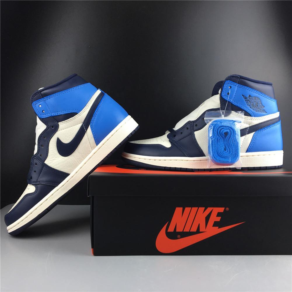 AJ 1 Retro High Obsidian UNC Shoes Sneakers - nk0000293 image 9
