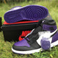 AJ 1 Retro High Court Purple Shoes Sneakers - nk0000569 image 5