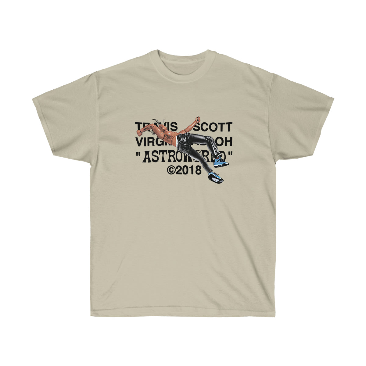 Travis Scott Virgil Abloh Astroworld Men T-Shirt - Sand, XL image