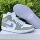 Air Jordan 1 Mid Wolf Grey Aluminum Shoes Sneakers - nk0001758 image 8