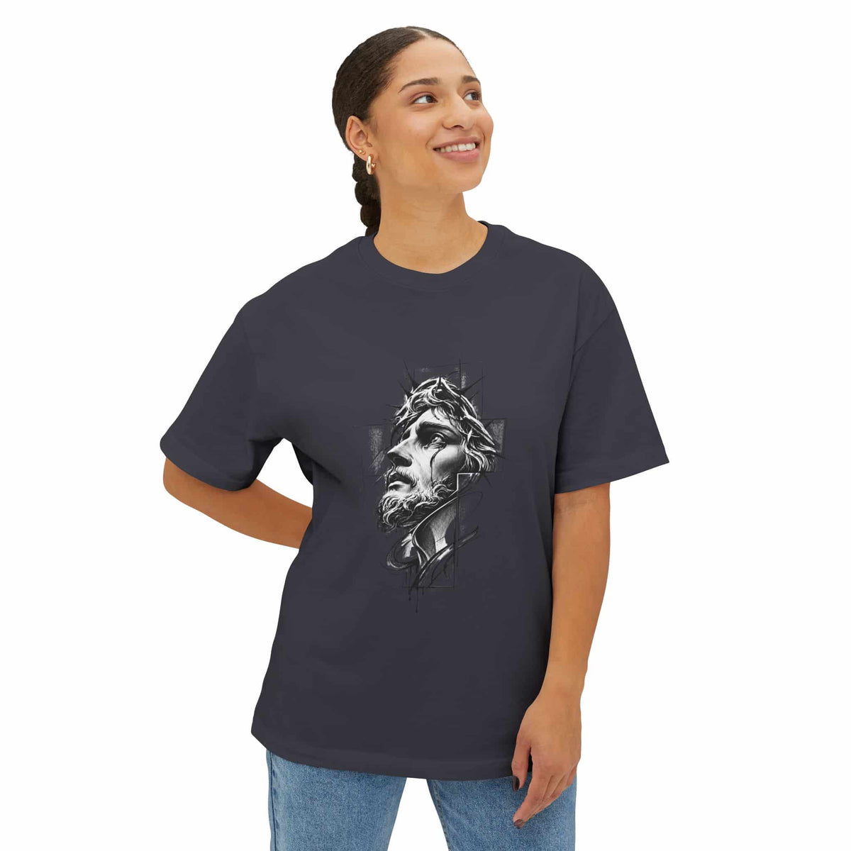 Crown of Faith 1 Unisex Oversized Boxy Tee image 42