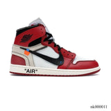 OW x Air Jordan 1 High Chicago Shoes Sneakers – nk000011 image 0
