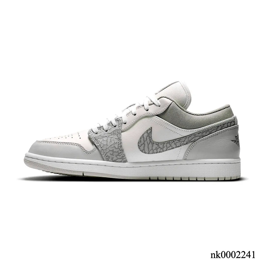 Air Jordan 1 Low PRM Grey Elephant Print Shoes Sneakers – nk0002441 image 1