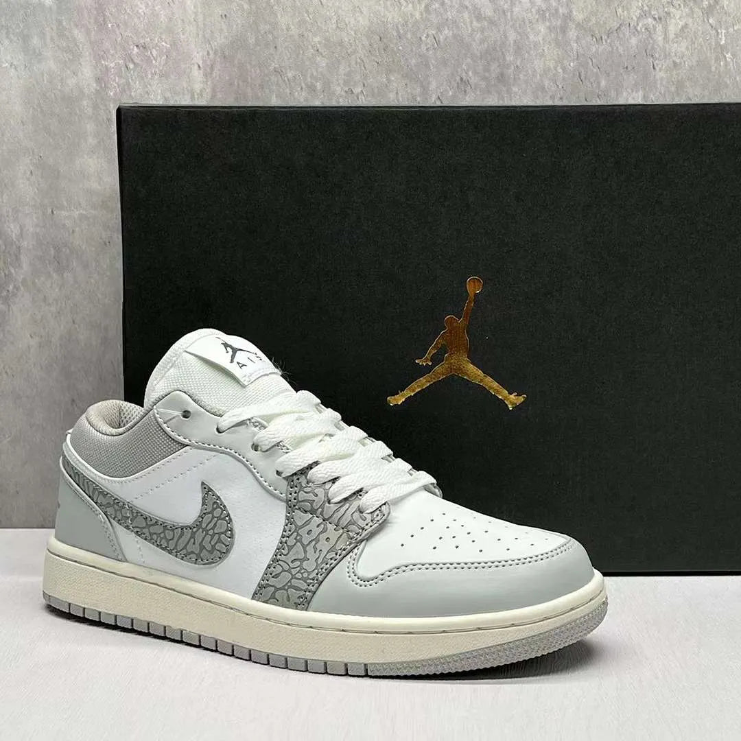 Air Jordan 1 Low PRM Grey Elephant Print Shoes Sneakers – nk0002441 image 5