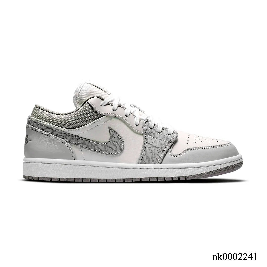Air Jordan 1 Low PRM Grey Elephant Print Shoes Sneakers – nk0002441 image 0