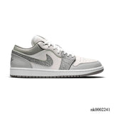 Air Jordan 1 Low PRM Grey Elephant Print Shoes Sneakers – nk0002441 image 0