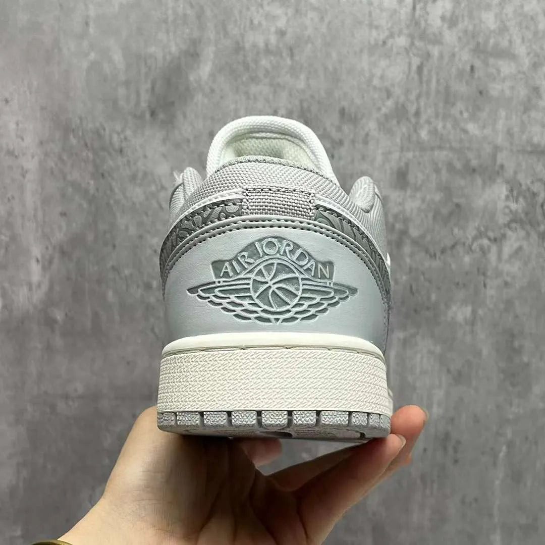 Air Jordan 1 Low PRM Grey Elephant Print Shoes Sneakers – nk0002441 image 7