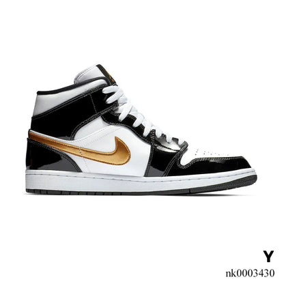 AJ 1 Mid SE Black/Gold Shoes Sneakers - nk0003430