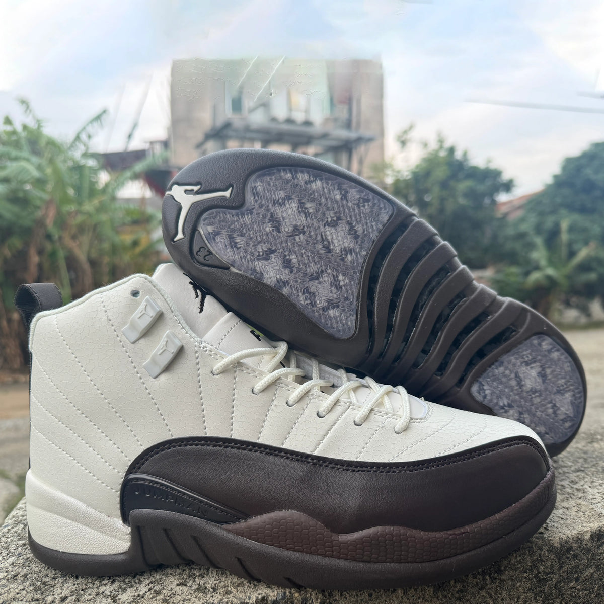 SoleFly x Air Jordan 12 Cafecito/Baroque Brown Shoes Sneakers - nk0004199 image 9