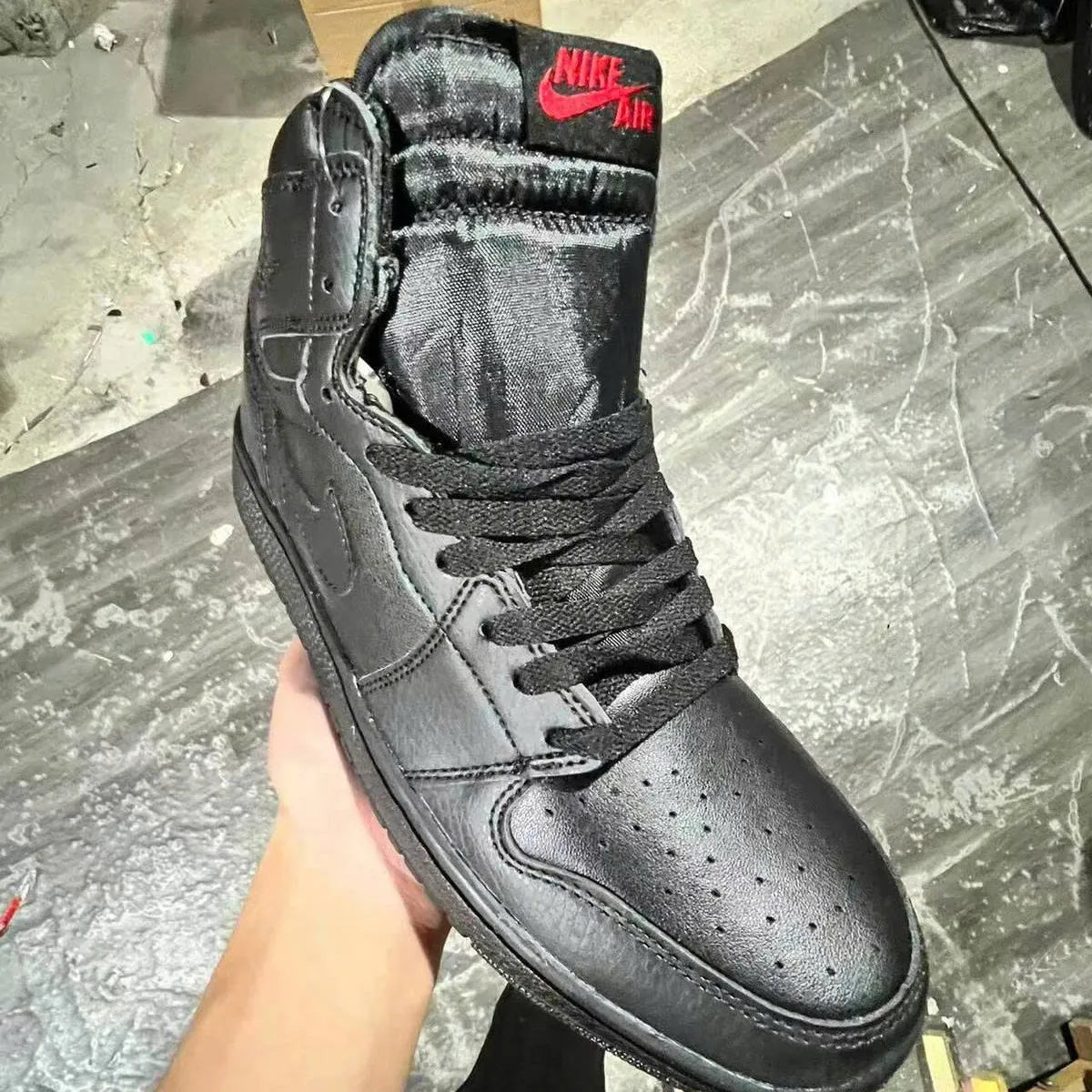 Air Jordan 1 High OG Triple Black Shoes Sneakers – nk0004606 image 9
