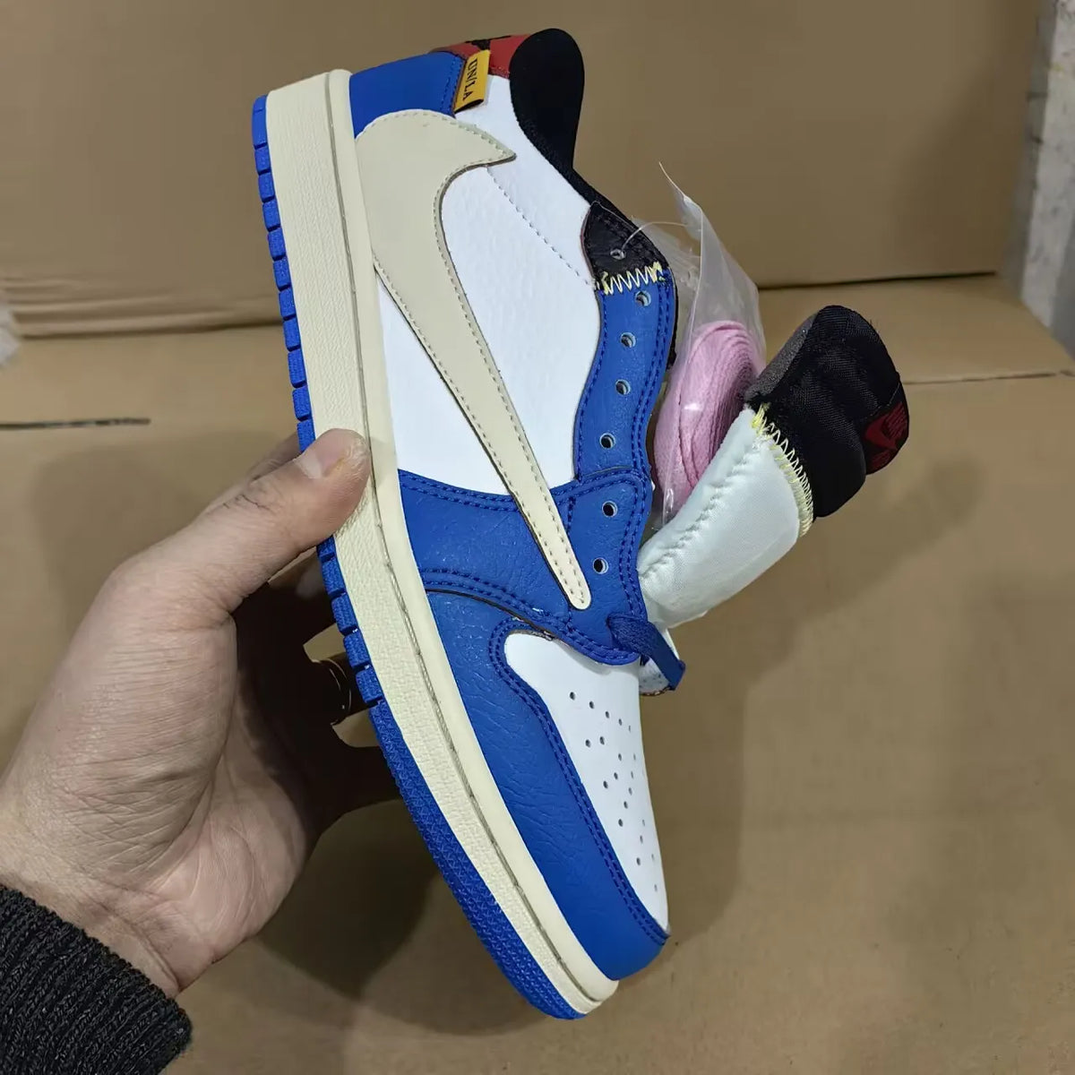 Union LA x Fragment Design x Air Jordan 1 Low Storm Blue Shoes Sneakers – nk0004848 image 11