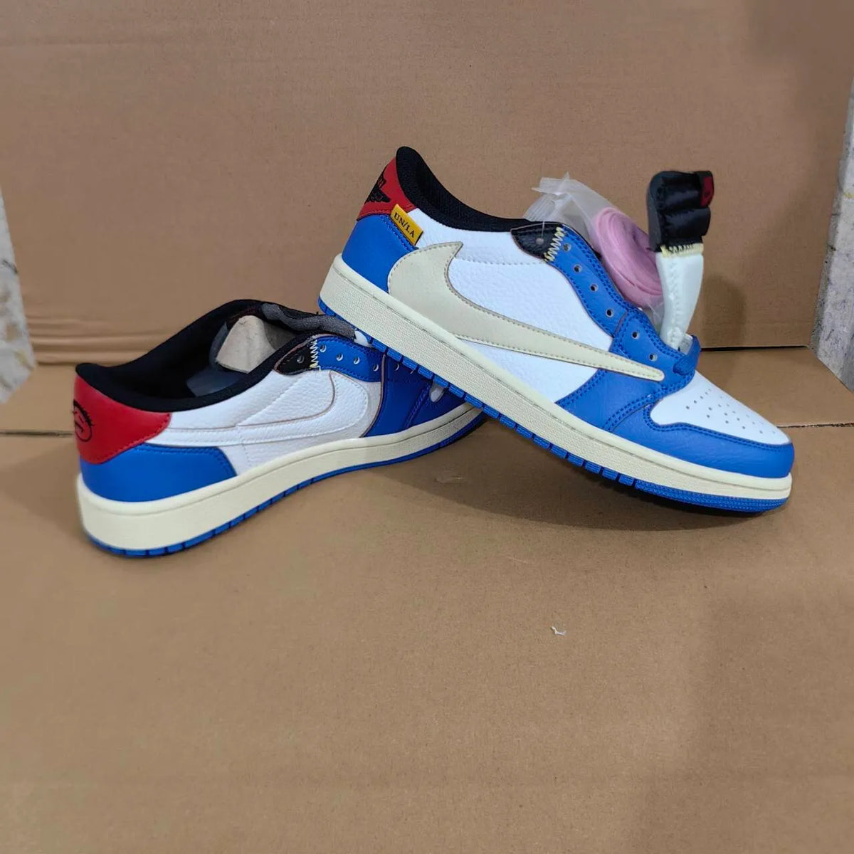 Union LA x Fragment Design x Air Jordan 1 Low Storm Blue Shoes Sneakers – nk0004848 image 10