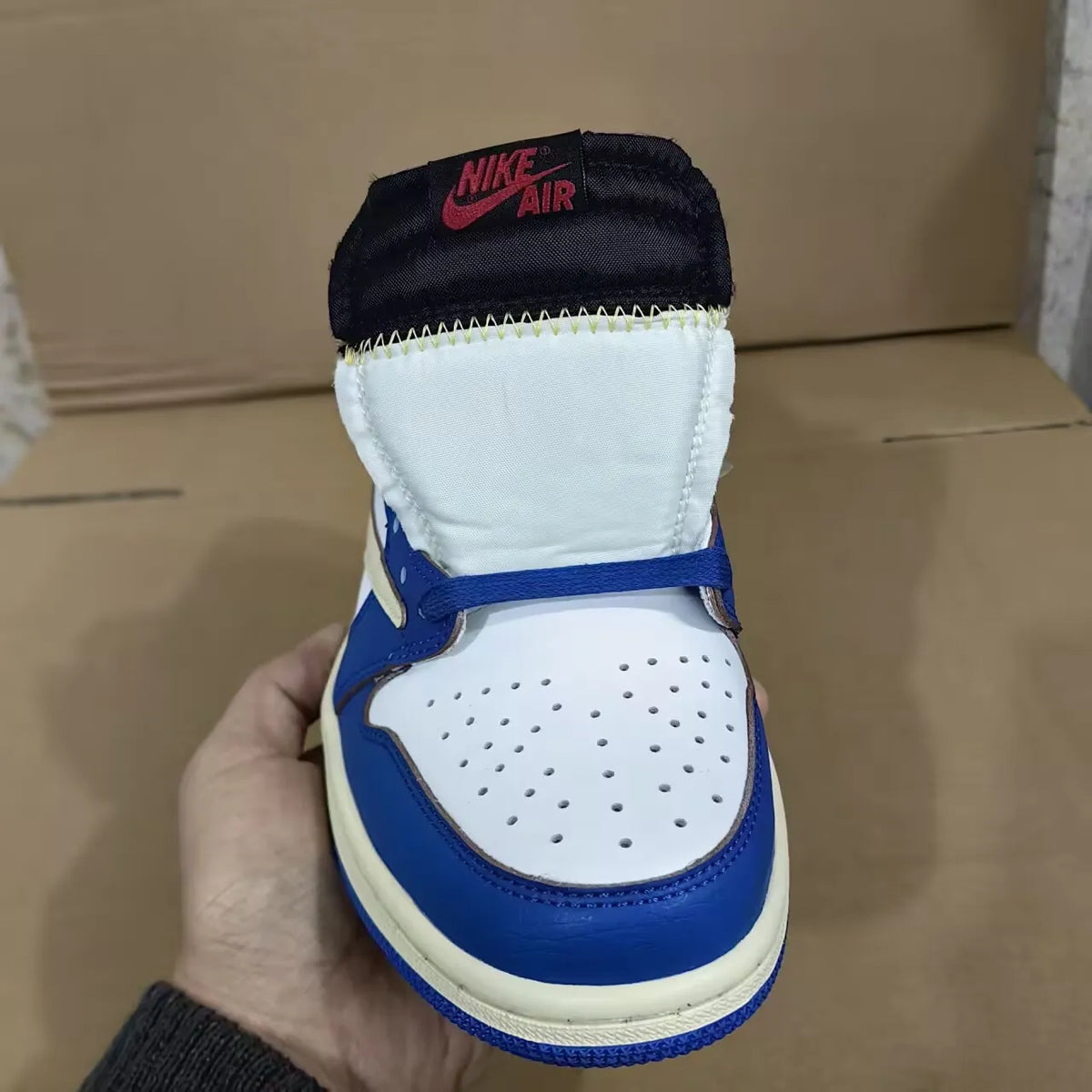 Union LA x Fragment Design x Air Jordan 1 Low Storm Blue Shoes Sneakers – nk0004848 image 13