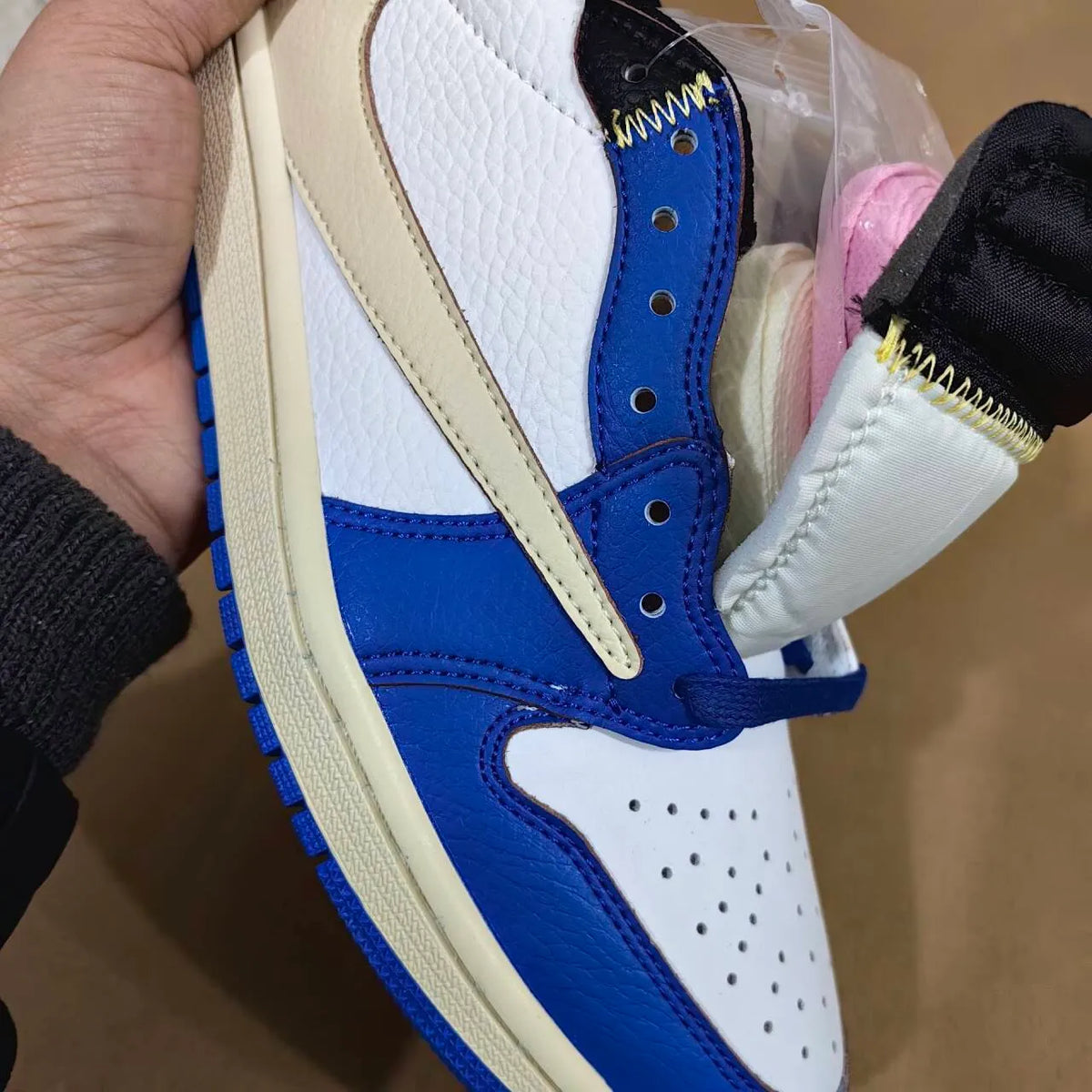 Union LA x Fragment Design x Air Jordan 1 Low Storm Blue Shoes Sneakers – nk0004848 image 14