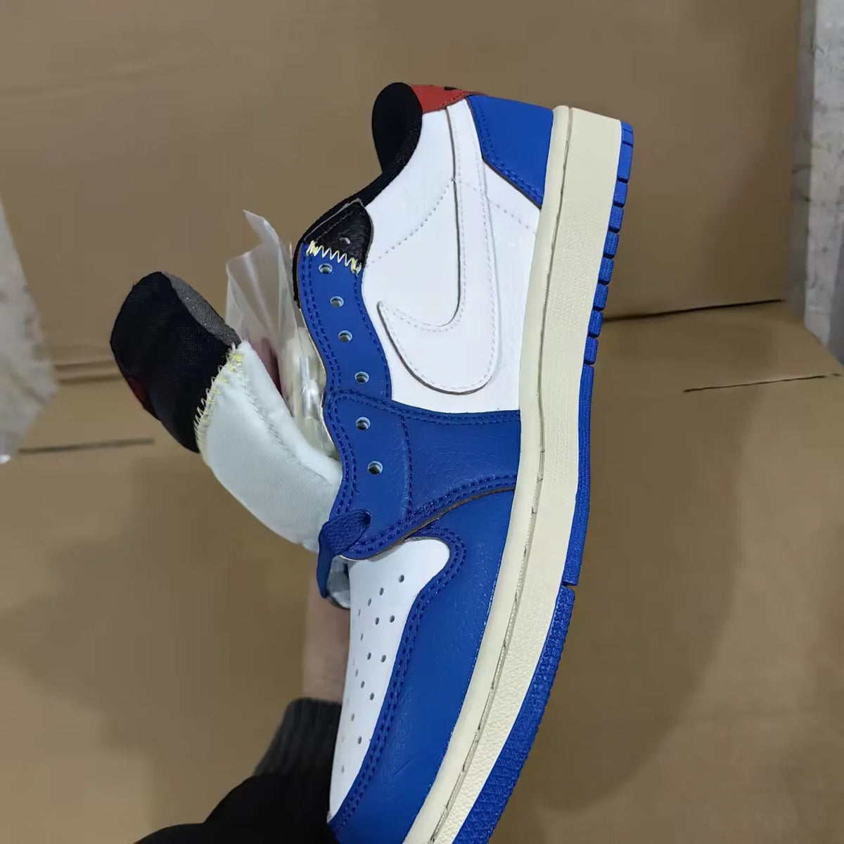 Union LA x Fragment Design x Air Jordan 1 Low Storm Blue Shoes Sneakers – nk0004848 image 12
