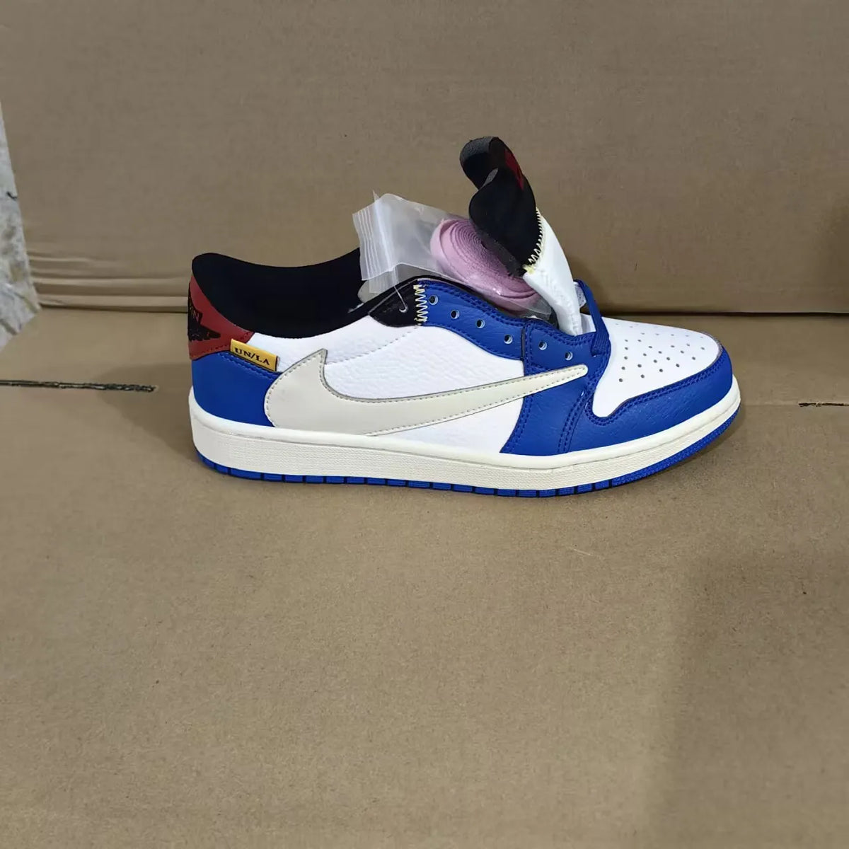 Union LA x Fragment Design x Air Jordan 1 Low Storm Blue Shoes Sneakers – nk0004848 image 2
