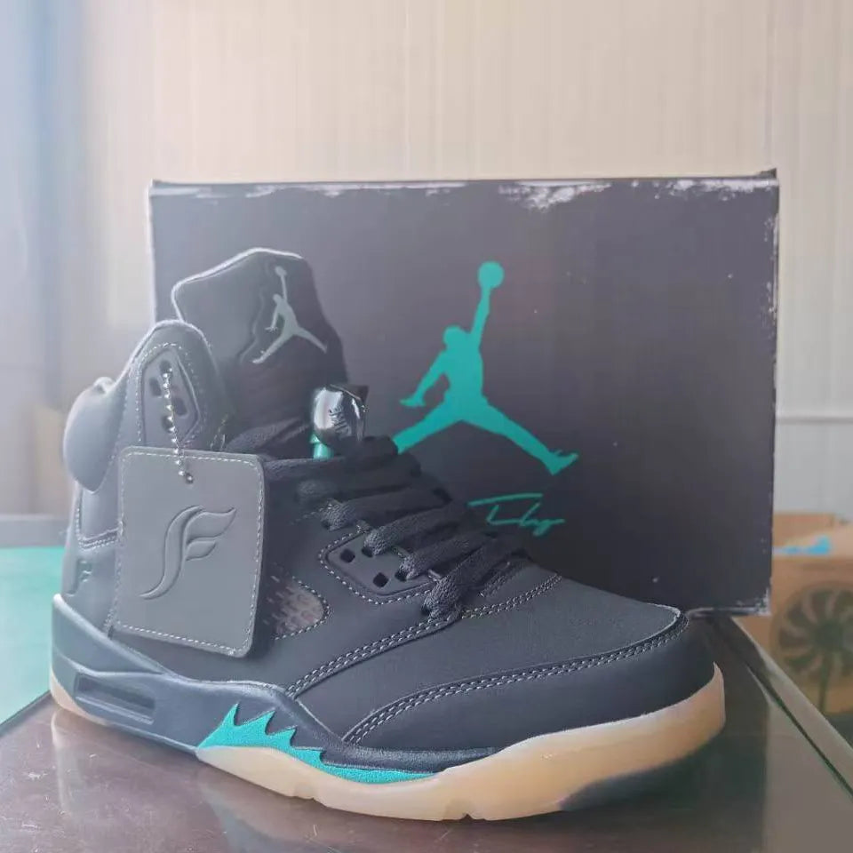 Air Jordan 5 Retro SoleFly Black Aurora Green Shoes Sneakers - nk0005505