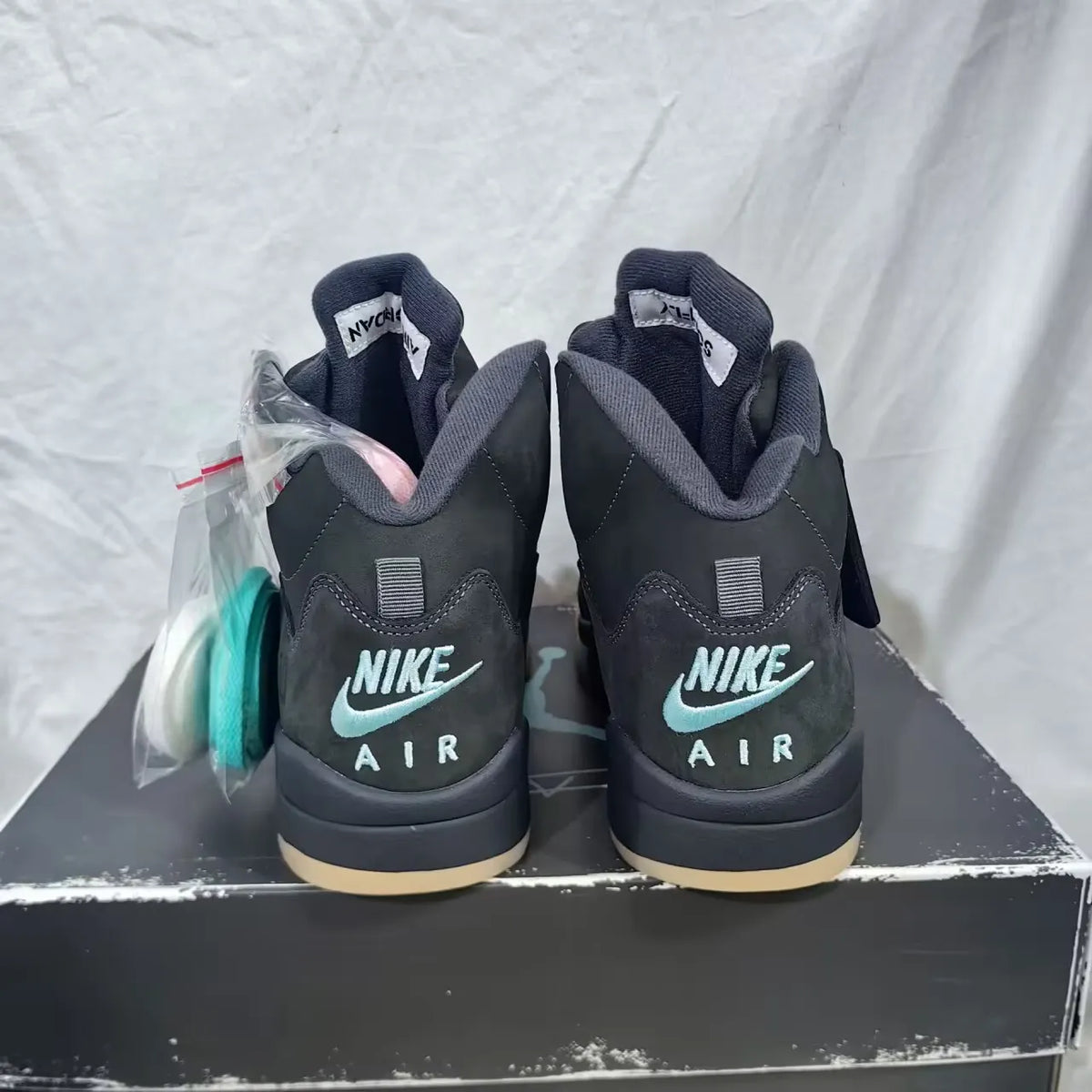 [PREMIUM] Air Jordan 5 Retro SoleFly Black Aurora Green Shoes Sneakers - nk0005505
