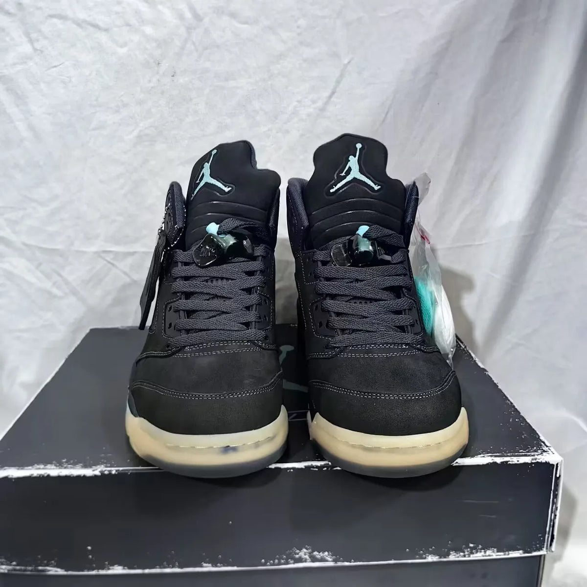 [PREMIUM] Air Jordan 5 Retro SoleFly Black Aurora Green Shoes Sneakers - nk0005505