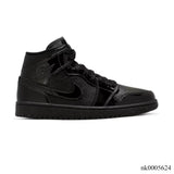 AJ 1 Mid Patent "Triple Black" Shoes Sneakers – nk0005624 image 0