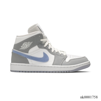 AJ 1 Mid Wolf Grey Aluminum Shoes Sneakers - nk0001758