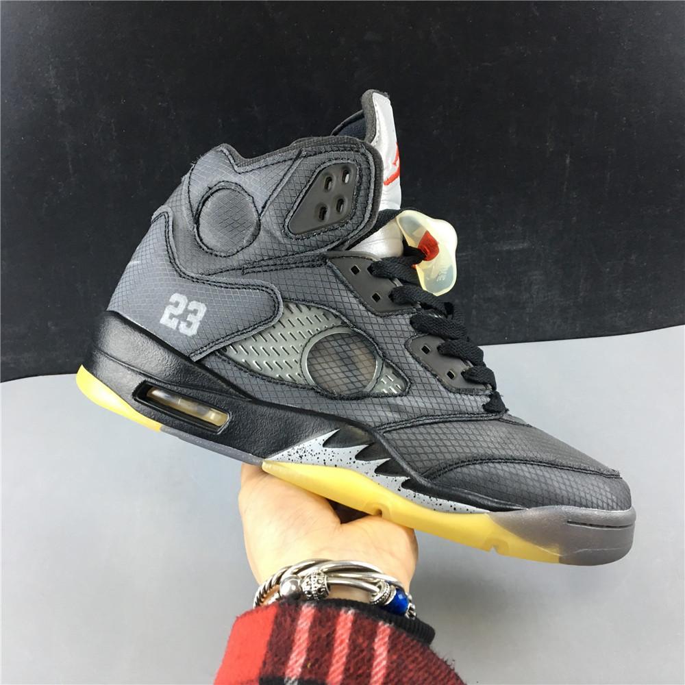 AJ 5 Retro OW Black Shoes Sneakers – nk0000158