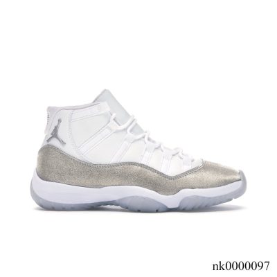 AJ 11 Retro White Metallic Silver Shoes Sneakers - nk0000097