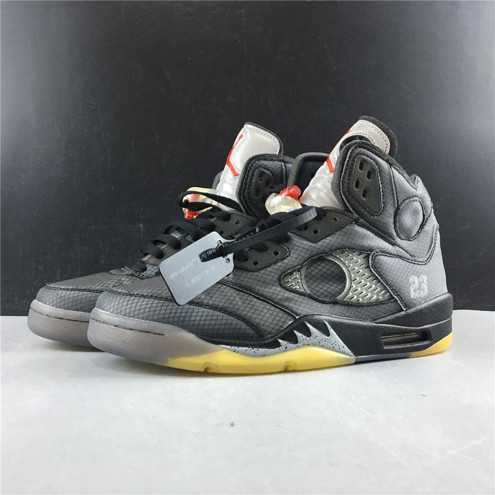 AJ 5 Retro OW Black Shoes Sneakers – nk0000158