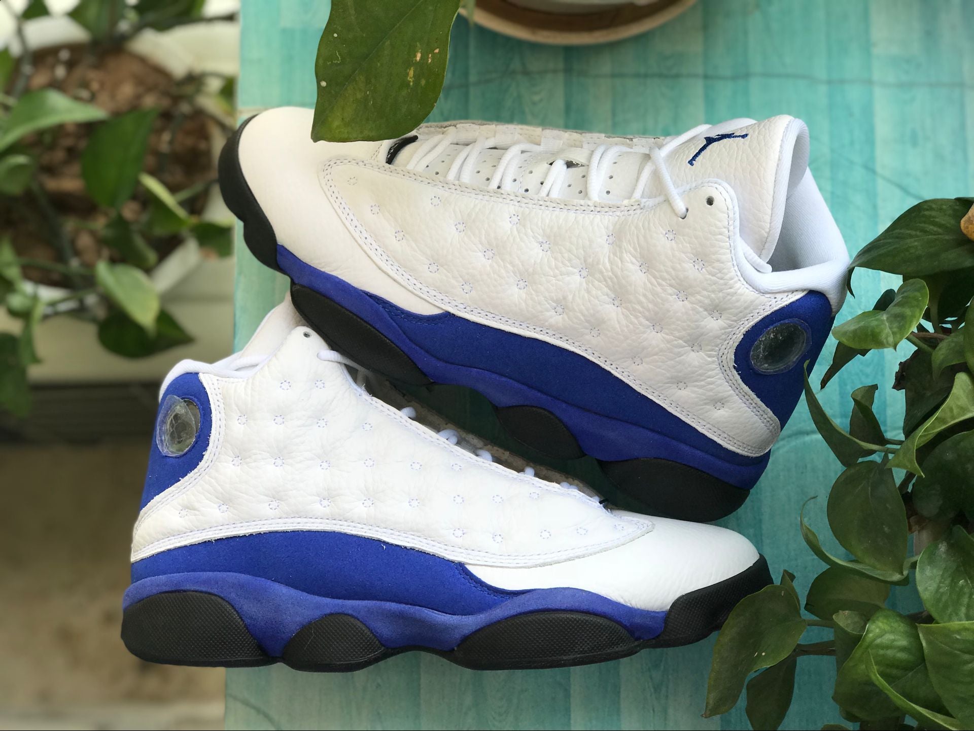 AJ 13 Retro White Hyper Royal Black Shoes Sneakers – nk0000665