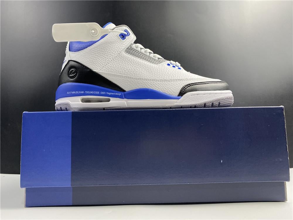 AJ 3 Fragment White Blue Shoes Sneakers – nk0000859