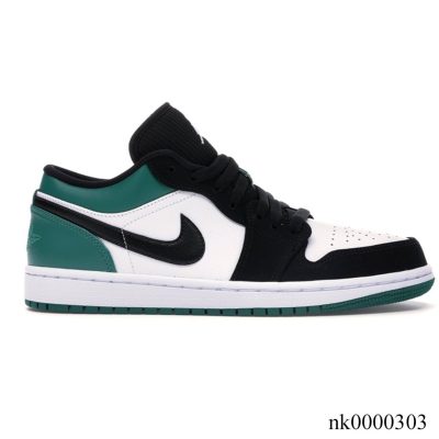 AJ 1 Low White Black Mystic Green Shoes Sneakers - nk0000303