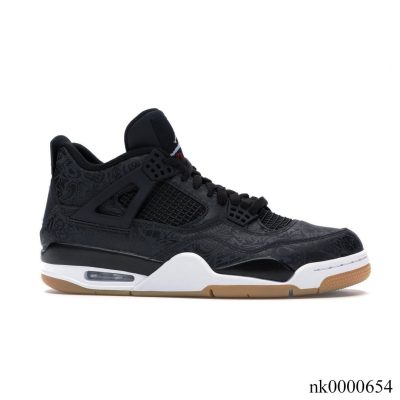 AJ 4 Retro Laser Black Gum Shoes Sneakers - nk0000654