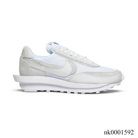 Sacai x LDWaffle White Nylon Shoes Sneakers - nk0001592