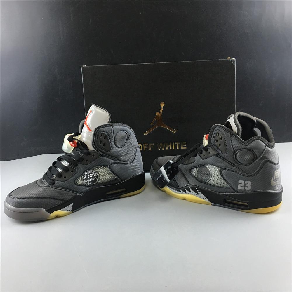 AJ 5 Retro OW Black Shoes Sneakers – nk0000158