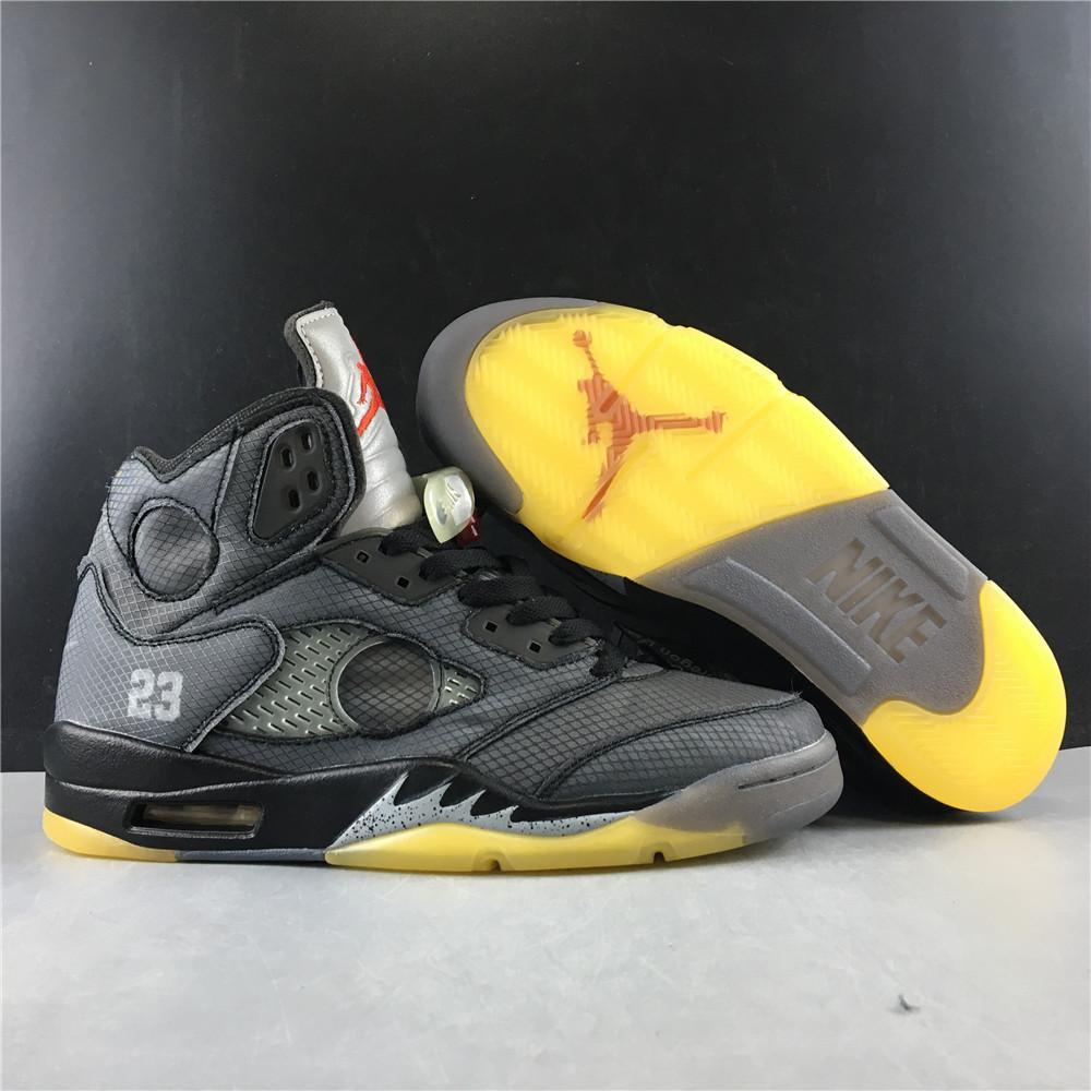 AJ 5 Retro OW Black Shoes Sneakers – nk0000158