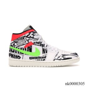 AJ 1 Mid All Over Logos Shoes Sneakers - nk0000305
