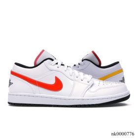 AJ 1 Low White Multi-Color Shoes Sneakers - nk0000776