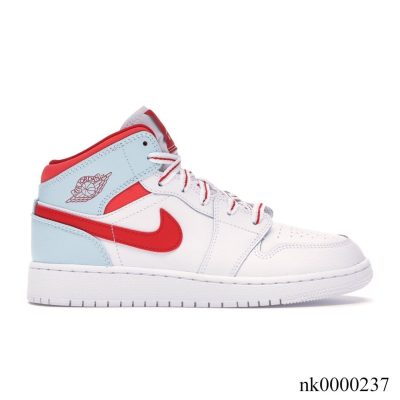 AJ 1 Mid White Topaz Mist (GS) Shoes Sneakers - nk0000237 - 555112-104, 7Y