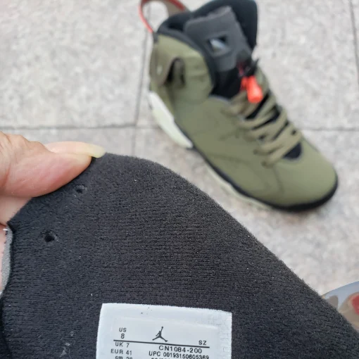Travis Scott x AJ 6 Olive Shoes Sneakers – nk0000015 - Image 9