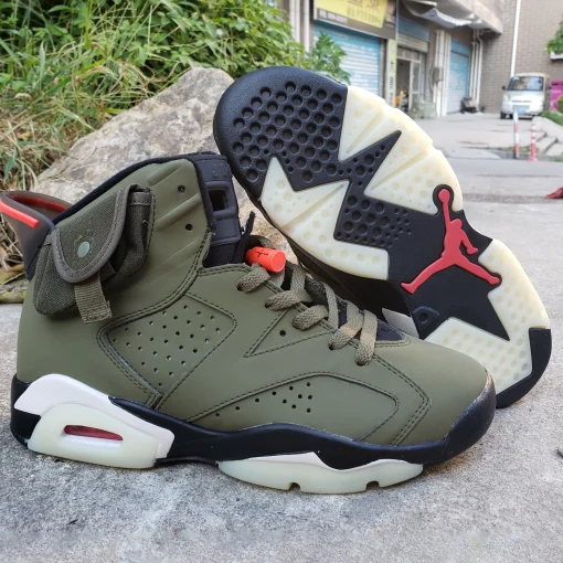 Travis Scott x AJ 6 Olive Shoes Sneakers – nk0000015 - Image 7