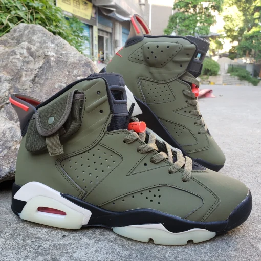 Travis Scott x AJ 6 Olive Shoes Sneakers – nk0000015 - Image 6